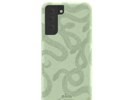 Sage Green Snaky Samsung Galaxy S21 Case Hot on Sale