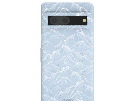 Powder Blue Snowy Mountains Google Pixel 7 Case For Cheap