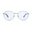 The Studio Blue Light Glasses in Matte Silver with Black Tortoise Tips Supply