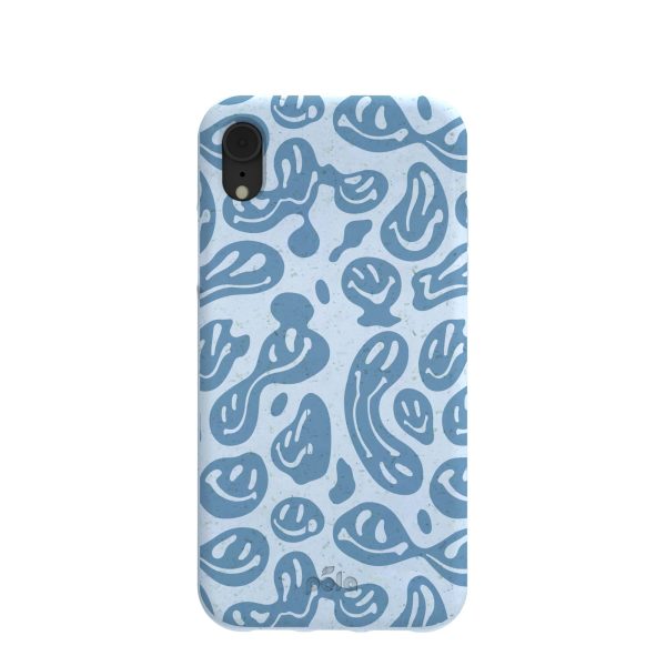 Powder Blue Melting Faces iPhone XR Case For Sale