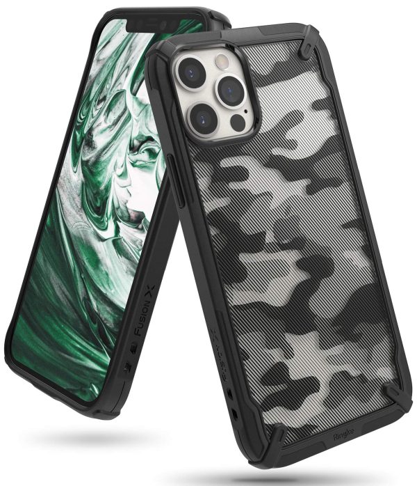 iPhone 12 Pro Max Back Cover Case | Fusion X Design - Camo Black Fashion