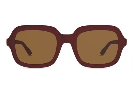 Montenegro Squares Sunglasses in Maroon Online Hot Sale