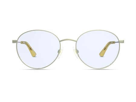 The Studio Blue Light Glasses in Matte Gold with Yellow Tips Hot on Sale