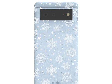 Powder Blue Let it Snow Google Pixel 6 Case Discount