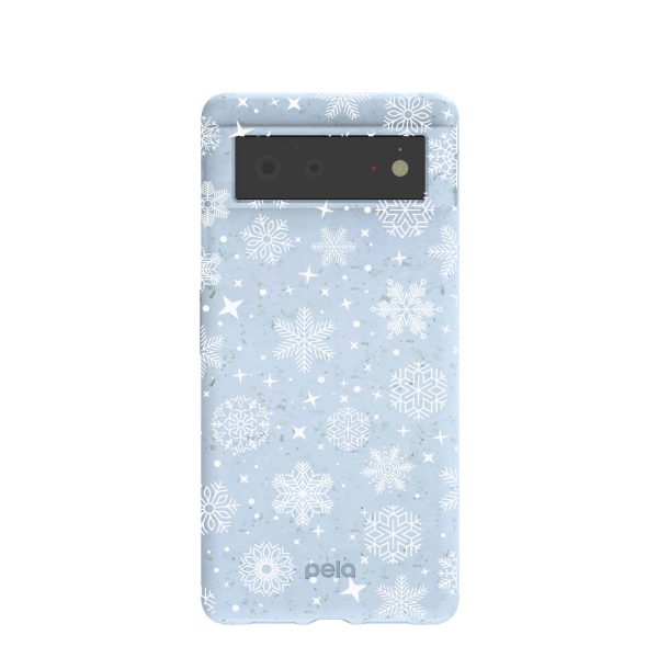 Powder Blue Let it Snow Google Pixel 6 Case Discount