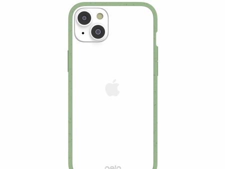 Clear iPhone 14 Plus Case with Sage Green Ridge Online Hot Sale