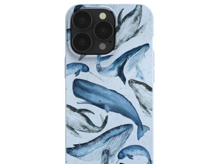 Powder Blue Whales iPhone 13 Pro Case For Sale