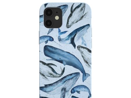 Powder Blue Whales iPhone 12 Mini Case on Sale