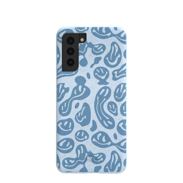 Powder Blue Melting Faces Samsung Galaxy S21 Case Online