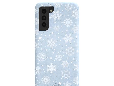 Powder Blue Let it Snow Samsung Galaxy S21 Case For Sale