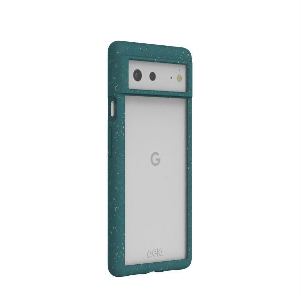 Clear Google Pixel 6 Case with Green Ridge For Sale