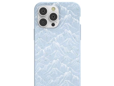 Powder Blue Snowy Mountains iPhone 14 Pro Max Case Supply