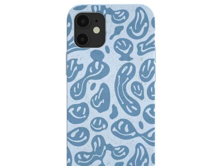 Powder Blue Melting Faces iPhone 12 Mini Case For Discount