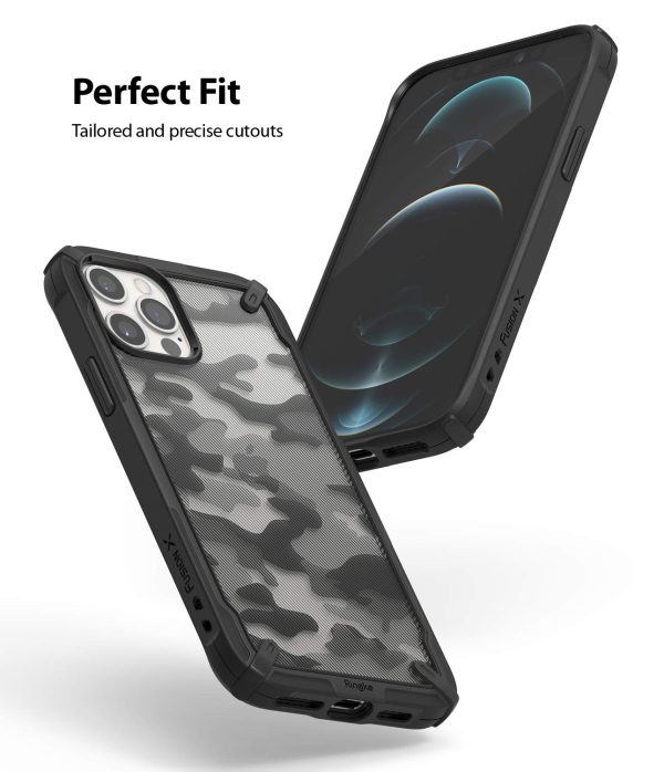 iPhone 12 Pro Max Back Cover Case | Fusion X Design - Camo Black Fashion