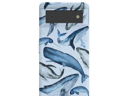 Powder Blue Whales Google Pixel 6 Case Online