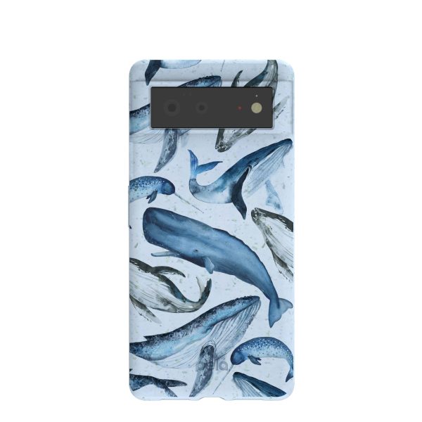 Powder Blue Whales Google Pixel 6 Case Online