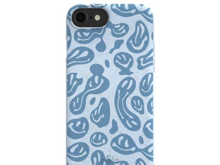 Powder Blue Melting Faces iPhone 6 6s 7 8 SE Case Fashion