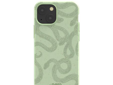 Sage Green Snaky iPhone 13 Mini Case Discount