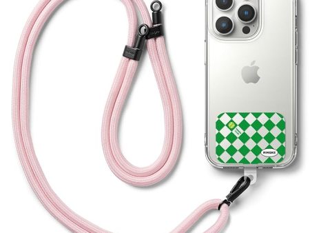 Holder Link Strap with Graphic Design TPU Tag | Tennis Club - Pink Cheap