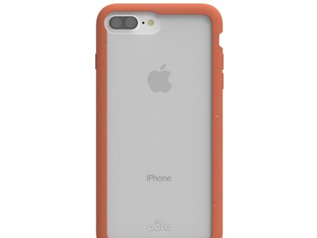 Clear iPhone Plus Case with Terracotta Ridge For Cheap