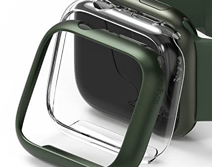 Apple Watch 7 45mm  | Slim Case - Clear & Deep Green (2 Pack) For Discount