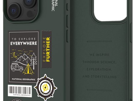 Nat Geo iPhone 15 Pro Max Back Cover Case | Palette Color - Camping Forest Green Sale