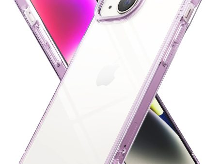 Apple iPhone 14 Back Cover Case | Fusion Bumper - Clear Purple Online Hot Sale