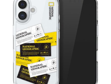 Nat Geo iPhone 16 Back Cover Case | Crystal Clear Wappen V2 - Masking For Sale