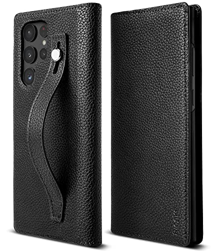 Samsung Galaxy S22 Ultra Folio Signature EZ STRAP* Black Case Online now