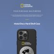 Nat Geo iPhone 15 Pro Back Cover Case | Metal Deco Hard Shell - Black Online Sale