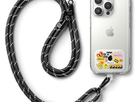 Holder Link Strap with Graphic Design TPU Tag | Focus - Black & White Online