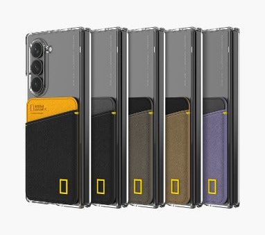 Nat Geo Galaxy Z Fold 6 Back Cover Case | Card Pocket Case V2 - Yellow & Black For Sale