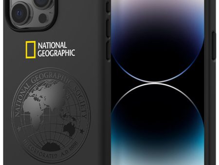 Nat Geo iPhone 15 Pro Max Back Cover Case | Global Seal Double Protective - Black Supply