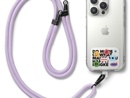 Holder Link Strap with Graphic Design TPU Tag | Lettering Patch - Purple Supply