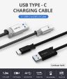 Braided Nylon Smart Fish Data Charging Cable USB C to USB A [1.2M] Black + Gray (2 Pack) Hot on Sale