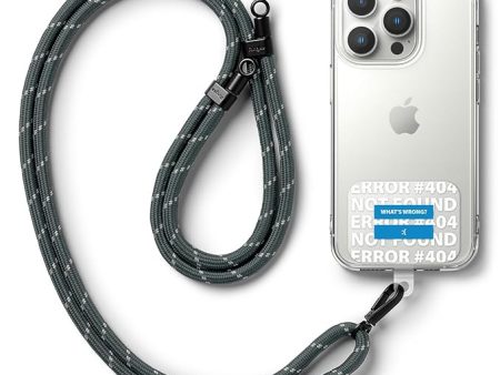 Holder Link Strap with Graphic Design TPU Tag - Blue Label Charcoal & Gray Online Sale