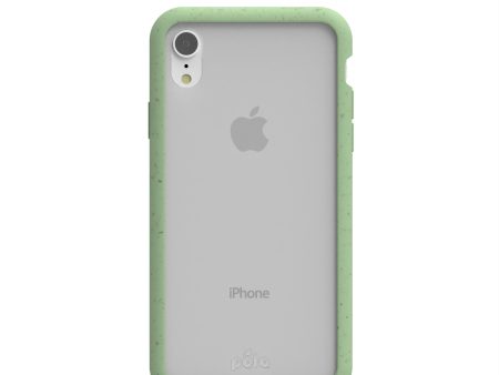 Clear iPhone XR Case with Sage Green Ridge Fashion