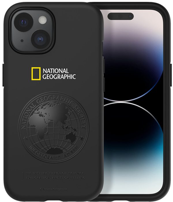 Nat Geo iPhone 15 Plus Back Cover Case | Global Seal Double Protective - Black Hot on Sale