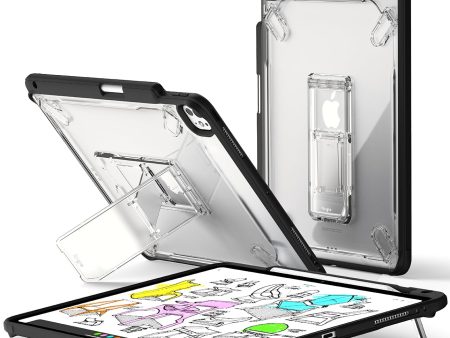 Apple iPad Pro 13 inch 2024 (M4) Back Cover Case with Fusion Sketch Stand - Black For Cheap