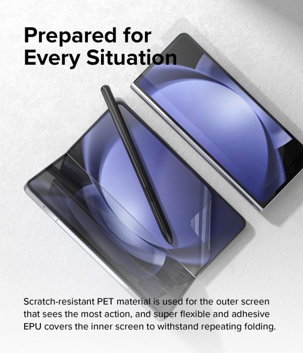 Galaxy Z Fold 5 Screen Protector Guard | DUAL EASY FILM - 1 Pack Online Sale