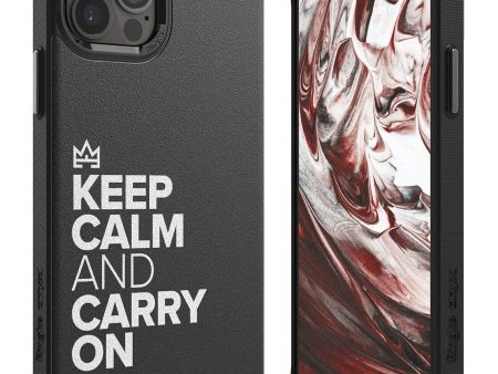 iPhone 12   12 Pro Back Cover Case | Onyx Design - Keep Calm and Carry On Sale