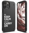 iPhone 12   12 Pro Back Cover Case | Onyx Design - Keep Calm and Carry On Sale