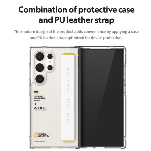 Nat Geo Galaxy S24 Ultra Back Cover Case | Strap Case-Clear White Online