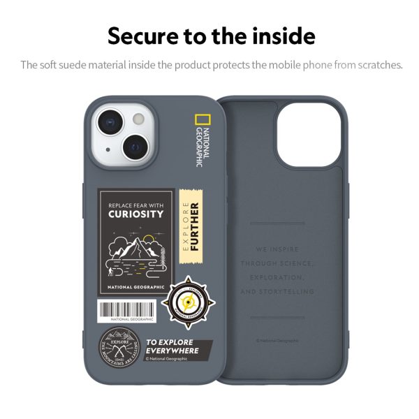 Nat Geo iPhone 15 Plus Back Cover Case | Palette Color - Climbing Gray Blue Sale