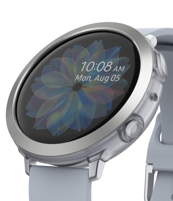 Air Sports + Bezel Styling Combo Case Designed for Galaxy Watch Active 2 44mm - Matte Clear   20 Fashion