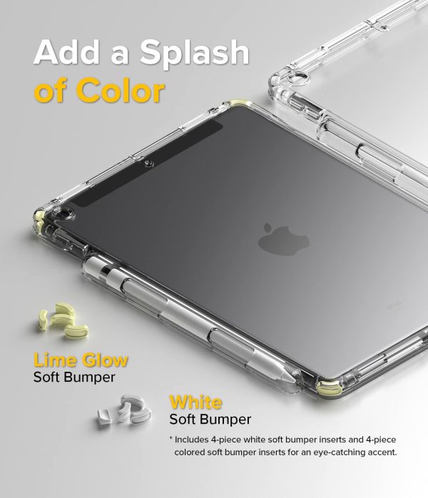 iPad 9th Generation (10.2 inch, 2021) iPad 8th 7th Gen Back Cover Case| Fusion - White & Lime Glow Supply