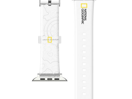 Nat Geo 22mm (Apple Watch 42 44 45) |Smart Watch Clear Strap (Apple Watch)-Topo White Hot on Sale