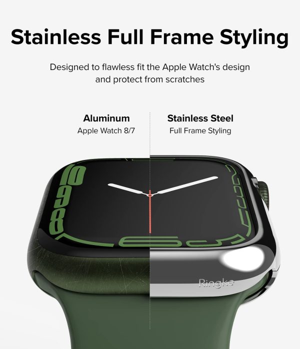 Frame Styling Compatible with Apple Watch 7 45mm - Silver (45-70) Online now