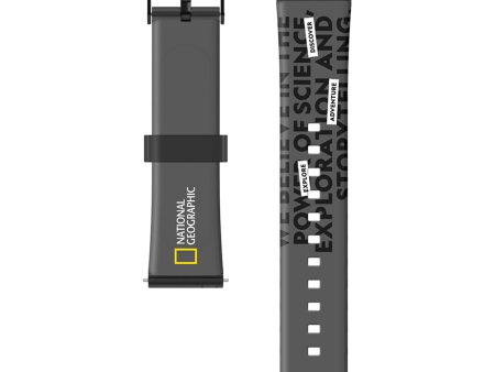 Nat Geo 22mm (Apple Watch 42 44 45) |Smart Watch Clear Strap (Apple Watch)-Typo Black Online now