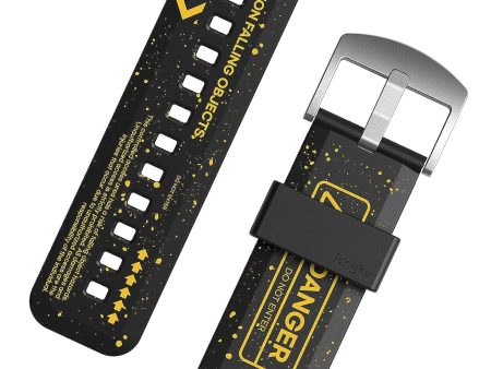 Samsung Galaxy Watch 6   6C 5 Pro  5   4   4C  Watch Lug 20mm Rubber One Bold | Watch Band - Danger Yellow Discount